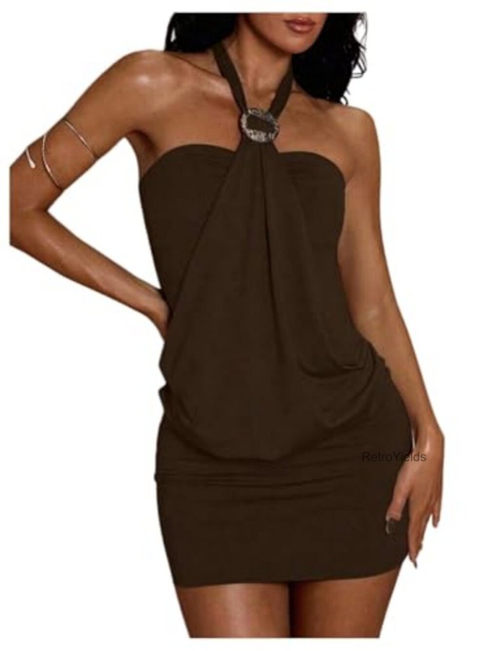 Women's Halter Mini Dress Y2k Going Out Dress